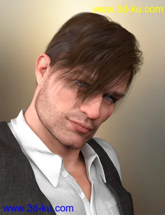 3D打印模型dForce Low Bang Hair for Genesis 8的图片