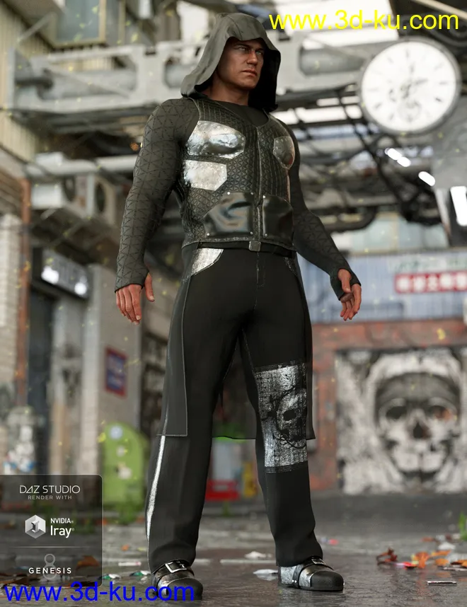 dForce Newrava Outfit for Genesis 8 Male(s)模型的图片2