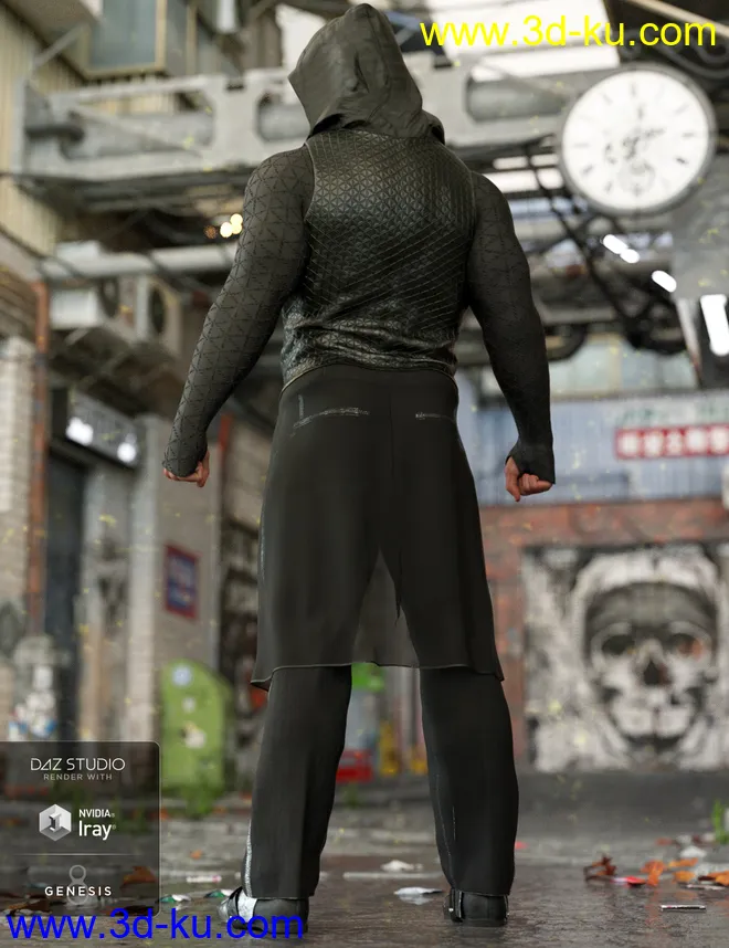 dForce Newrava Outfit for Genesis 8 Male(s)模型的图片3