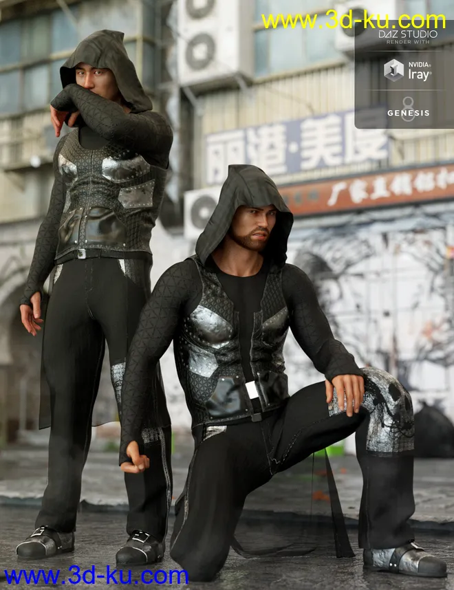 dForce Newrava Outfit for Genesis 8 Male(s)模型的图片4