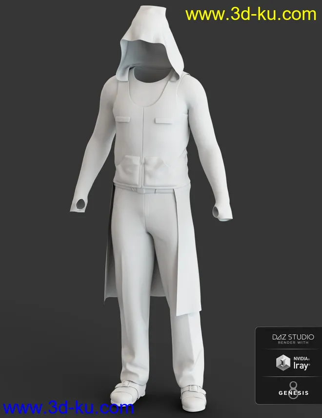 dForce Newrava Outfit for Genesis 8 Male(s)模型的图片5