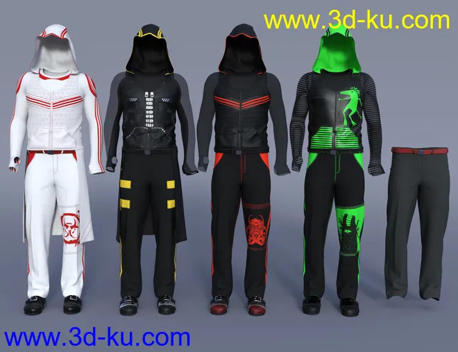 dForce Newrava Outfit Textures模型的图片3