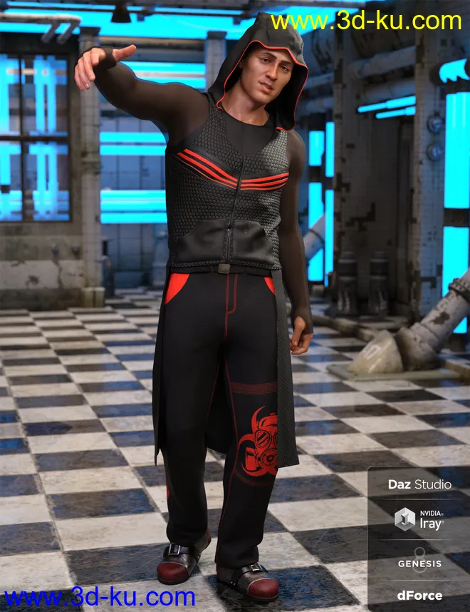 dForce Newrava Outfit Textures模型的图片5