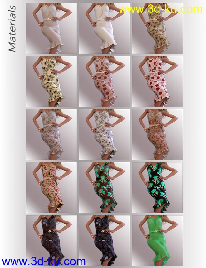 dForce Nola Cocktail Dress outfit for Genesis 8 Female(s)模型的图片2