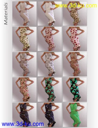 3D打印模型dForce Nola Cocktail Dress outfit for Genesis 8 Female(s)的图片