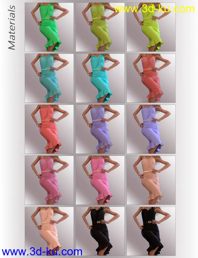 dForce Nola Cocktail Dress outfit for Genesis 8 Female(s)模型的图片3