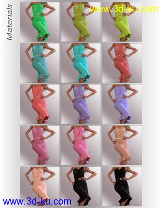 3D打印模型dForce Nola Cocktail Dress outfit for Genesis 8 Female(s)的图片