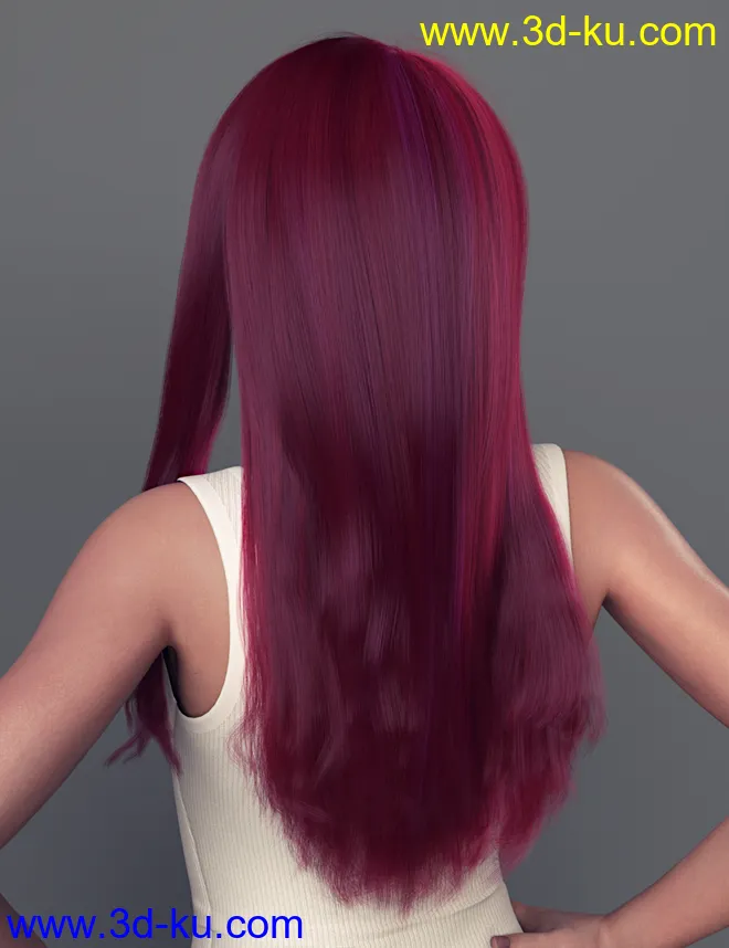 dForce Regina Hair for Genesis 8 Female(s)模型的图片6