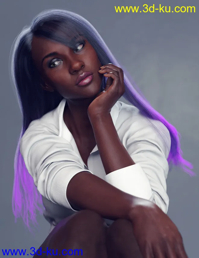 dForce Regina Hair for Genesis 8 Female(s)模型的图片10
