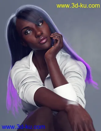 3D打印模型dForce Regina Hair for Genesis 8 Female(s)的图片