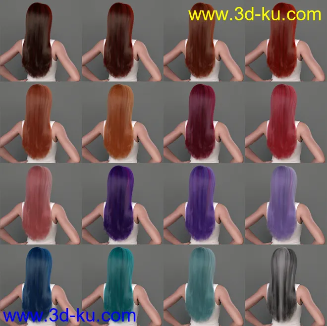 dForce Regina Hair for Genesis 8 Female(s)模型的图片12