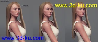 3D打印模型dForce Regina Hair for Genesis 8 Female(s)的图片