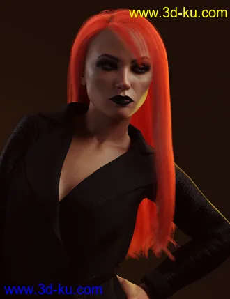 3D打印模型dForce Regina Hair for Genesis 8 Female(s)的图片