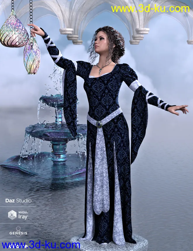 dForce Roanmara II for Genesis 8 Female(s)模型的图片2