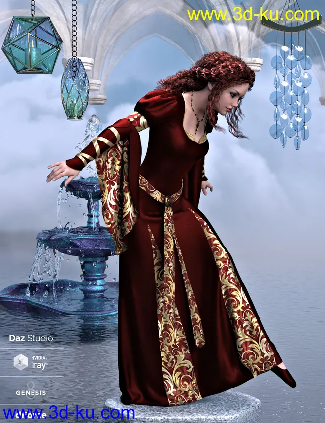 dForce Roanmara II for Genesis 8 Female(s)模型的图片4