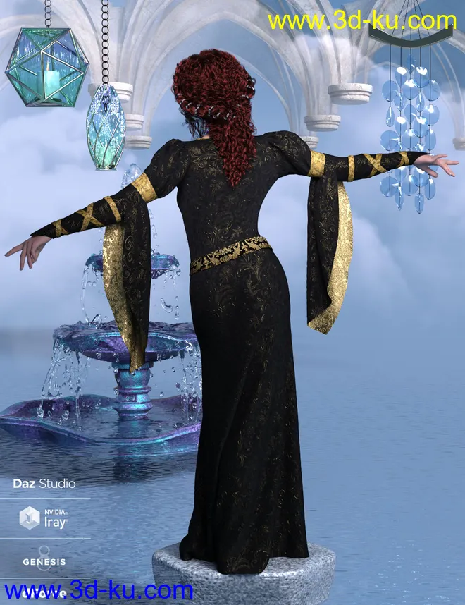 dForce Roanmara II for Genesis 8 Female(s)模型的图片8