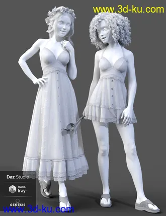 3D打印模型dForce Sunny Days 2 for Genesis 8 Female(s)的图片