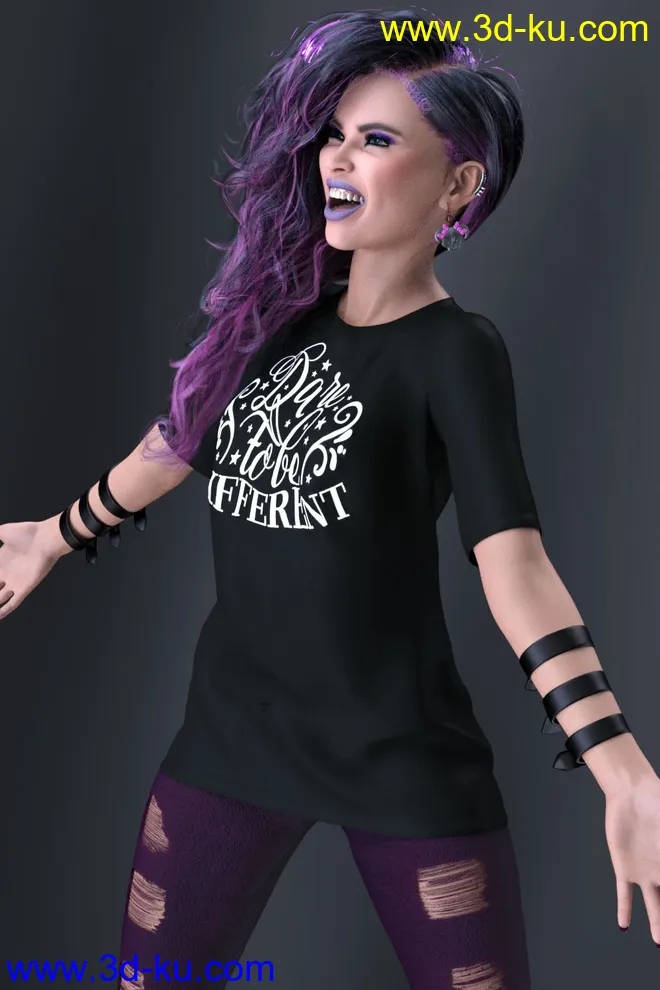 dForce Univers-i-Tee for Genesis 8模型的图片1