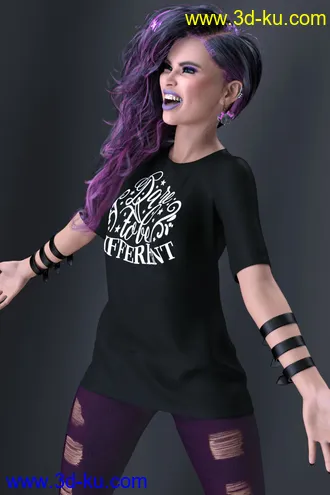 3D打印模型dForce Univers-i-Tee for Genesis 8的图片