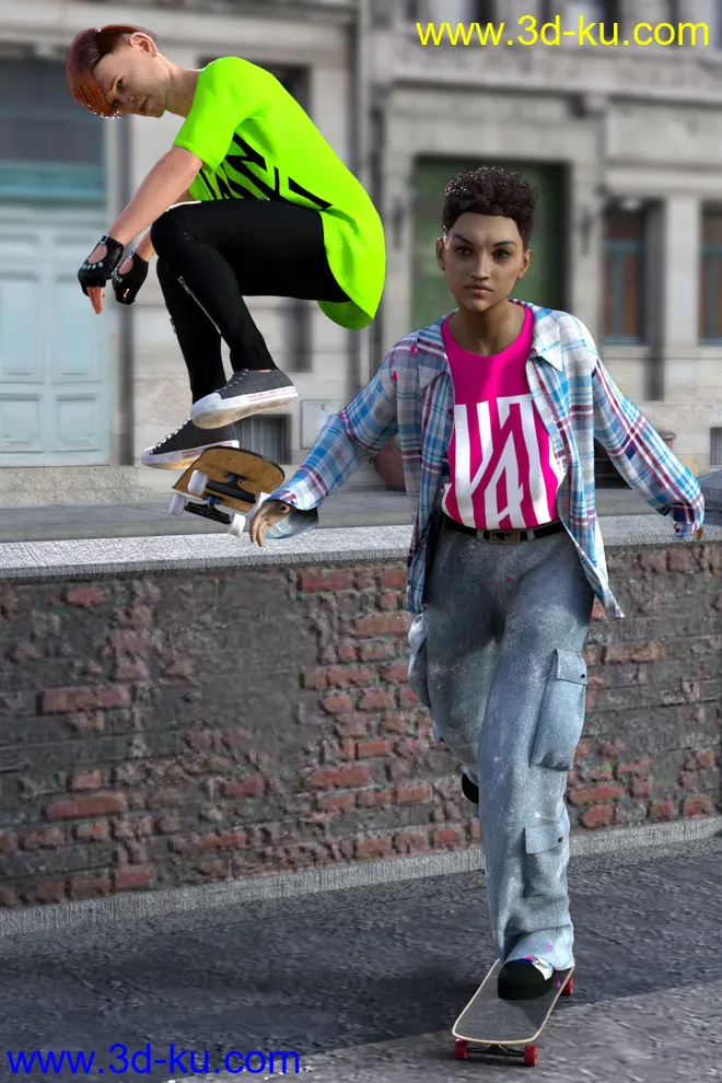 dForce Univers-i-Tee for Genesis 8模型的图片2