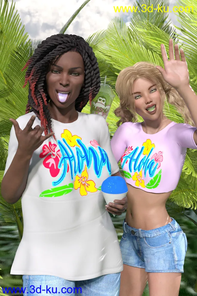 dForce Univers-i-Tee for Genesis 8模型的图片4