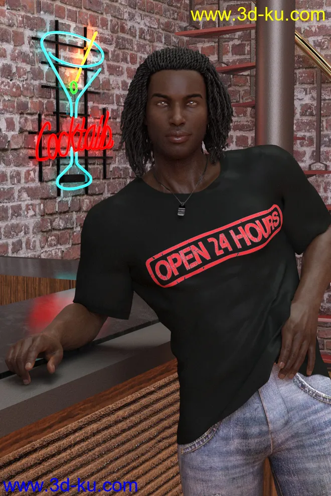 dForce Univers-i-Tee for Genesis 8模型的图片6