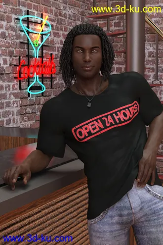 3D打印模型dForce Univers-i-Tee for Genesis 8的图片