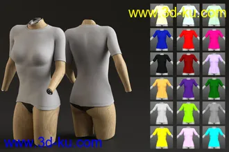 3D打印模型dForce Univers-i-Tee for Genesis 8的图片