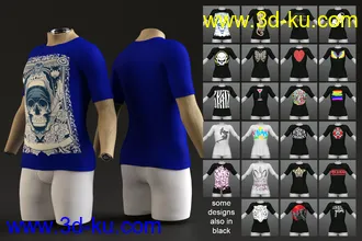 3D打印模型dForce Univers-i-Tee for Genesis 8的图片