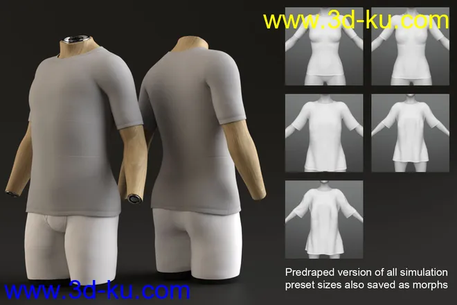 dForce Univers-i-Tee for Genesis 8模型的图片11