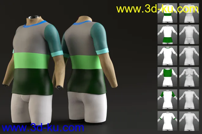 dForce Univers-i-Tee for Genesis 8模型的图片13