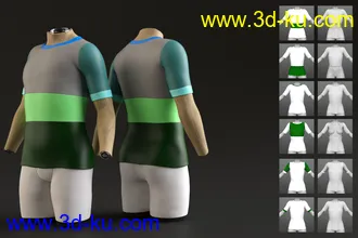 3D打印模型dForce Univers-i-Tee for Genesis 8的图片