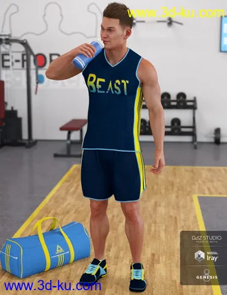 3D打印模型dForce Workout Outfit Textures for Genesis 8 Male(s)的图片