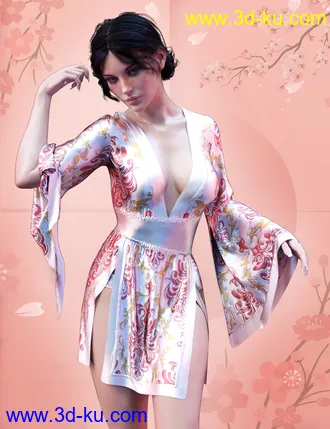 3D打印模型dForce XF Sexy Kimono 02 for Genesis 8 Female(s)的图片