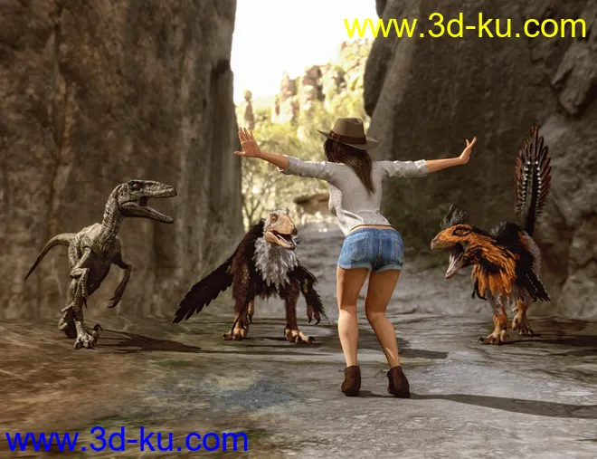 Dinosaurs Series - Feathers Extension for Deinonychus模型的图片2