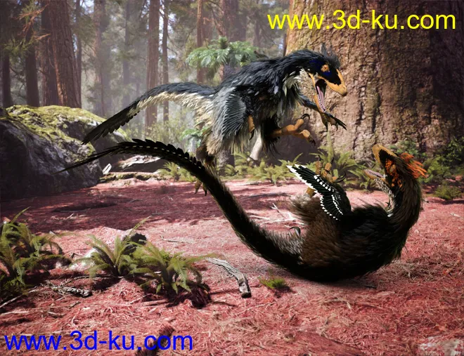 Dinosaurs Series - Feathers Extension for Deinonychus模型的图片5