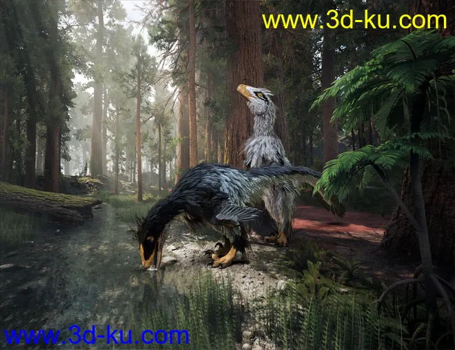 Dinosaurs Series - Feathers Extension for Deinonychus模型的图片6