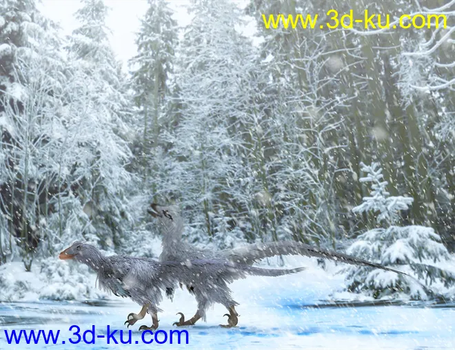 Dinosaurs Series - Feathers Extension for Deinonychus模型的图片7