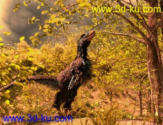 3D打印模型Dinosaurs Series - Feathers Extension for Deinonychus的图片