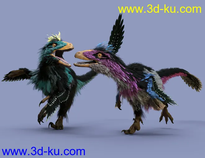 Dinosaurs Series - Feathers Extension for Deinonychus模型的图片11
