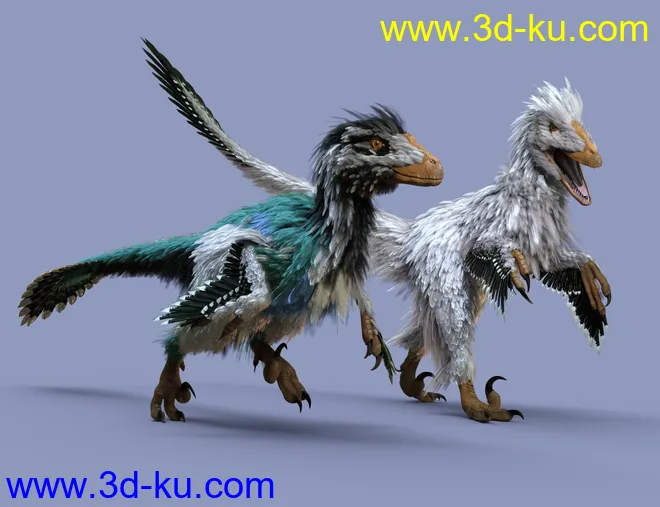 Dinosaurs Series - Feathers Extension for Deinonychus模型的图片12