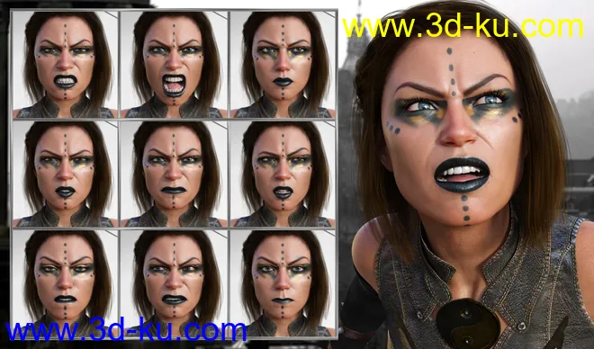 Discoverer - Expressions for Genesis 8 Female and Angharad 8模型的图片4