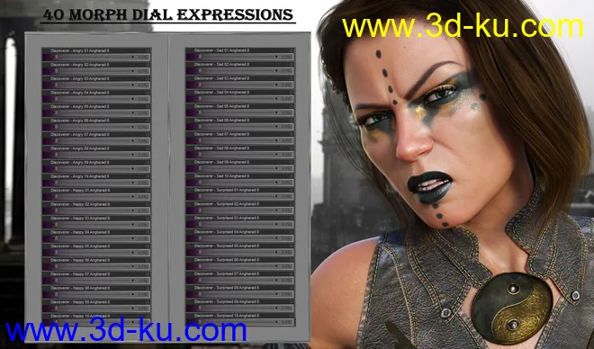 Discoverer - Expressions for Genesis 8 Female and Angharad 8模型的图片7