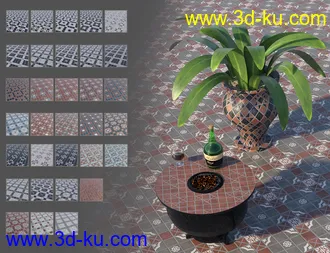 3D打印模型Edwardian Inspired Floor Tile Shaders的图片