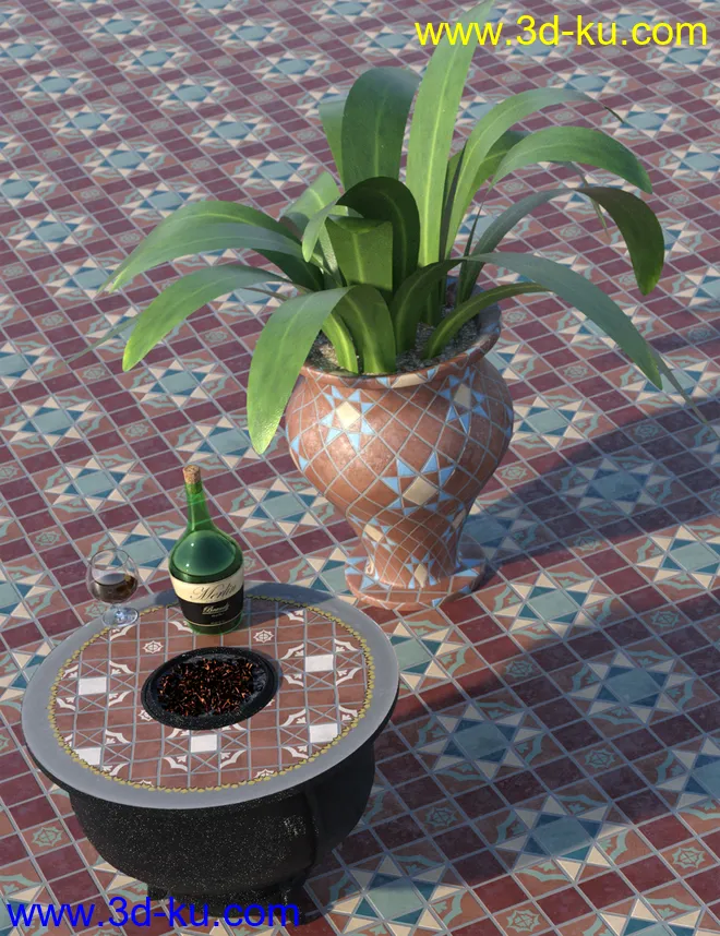 Edwardian Inspired Floor Tile Shaders模型的图片5