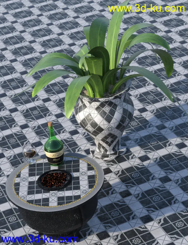 Edwardian Inspired Floor Tile Shaders模型的图片6