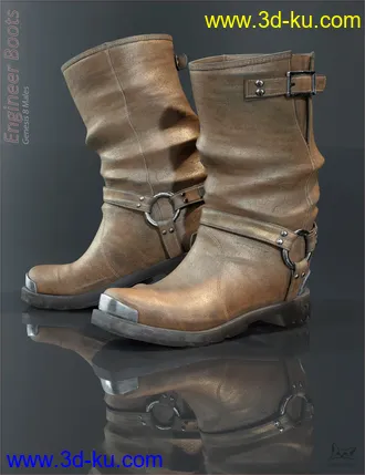3D打印模型Engineer Boots for Genesis 8 Male(s)的图片