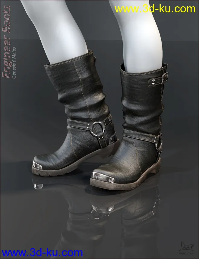 Engineer Boots for Genesis 8 Male(s)模型的图片2