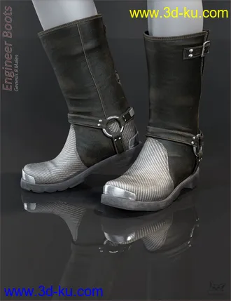 3D打印模型Engineer Boots for Genesis 8 Male(s)的图片