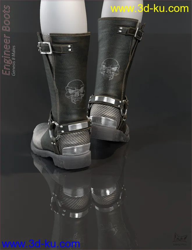 Engineer Boots for Genesis 8 Male(s)模型的图片5